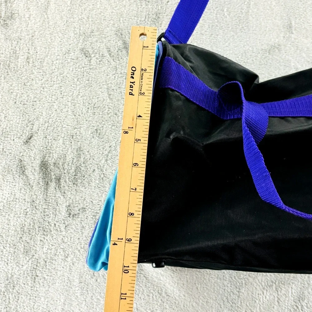 Vintage Maui Schnapps Duffel Bag Black Purple Aqua Blue Nylon Tote‎ 90s Y2K